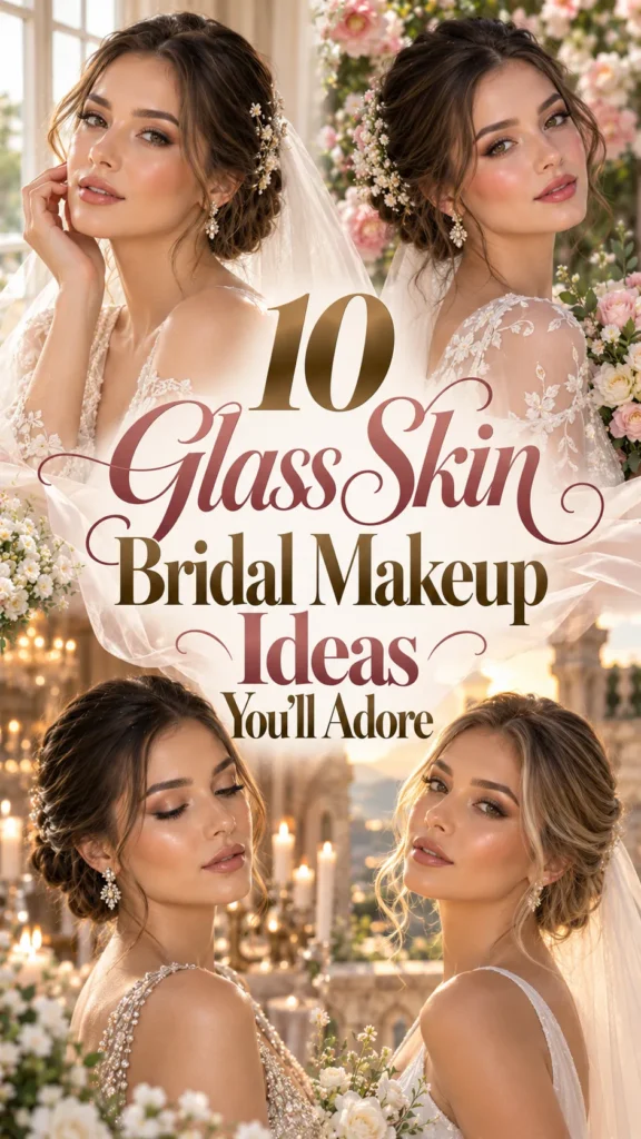 Glass Skin Bridal Makeup Ideas You'll Adore