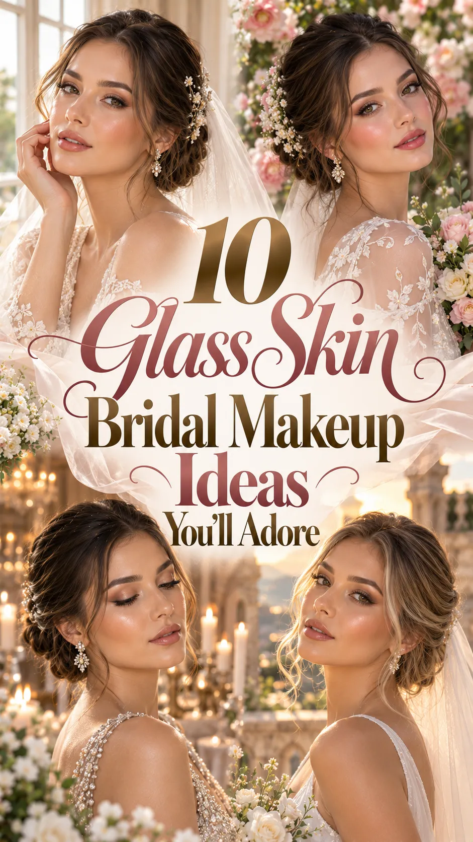 Glass Skin Bridal Makeup Ideas You'll Adore